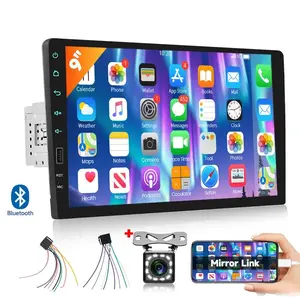 9 Inch Single Din Car Stereo, HD Touch Screen Radio with Mirror Link, Bluetooth 5.0, SWC, EQ, USB+Type-C Charging +HD Backup Camera, Does not support CarPlay & Android Auto,SummerVibes fathersdaygift