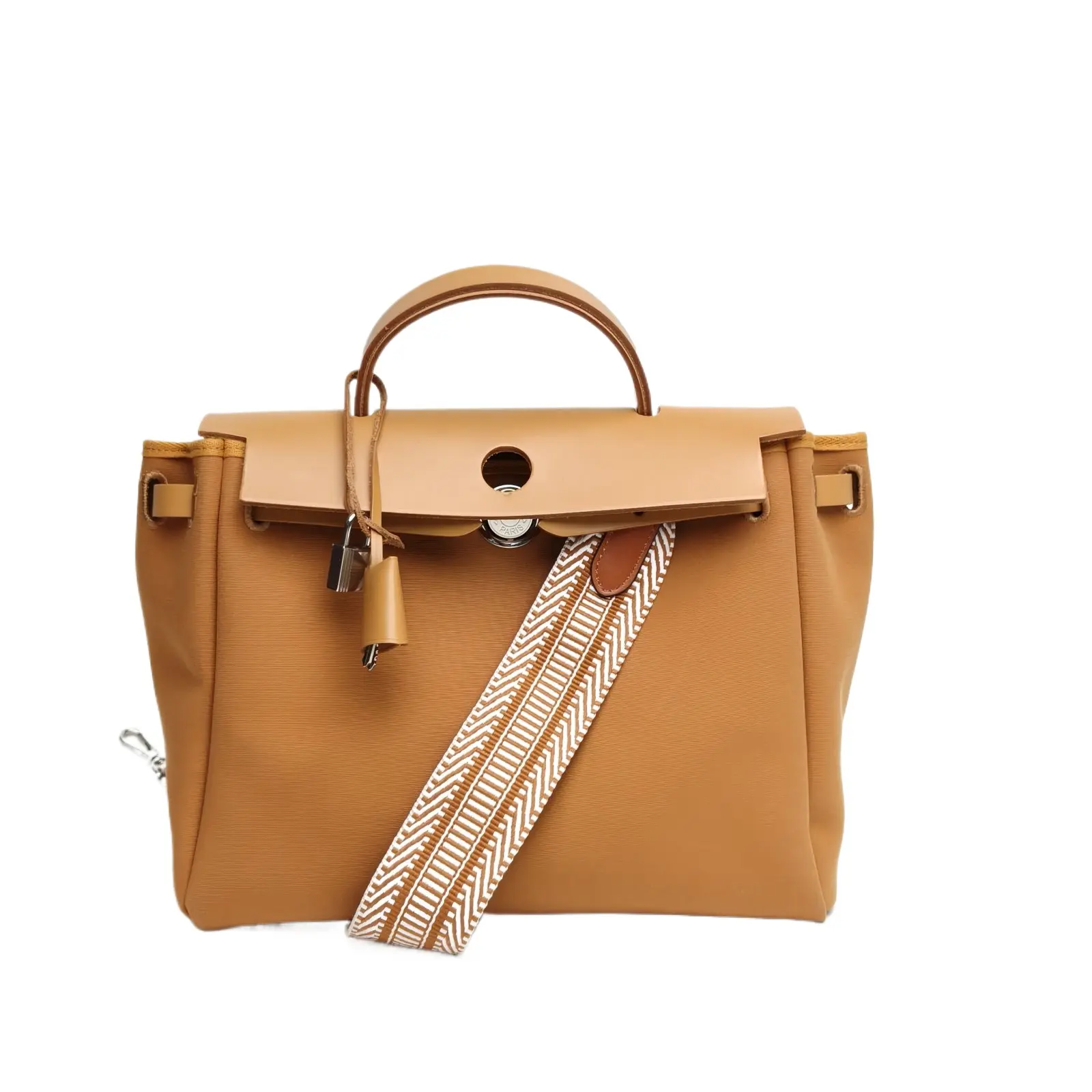 Pre-owned HERMÈS leather Tote Bags 【Tiana】HERMES Herbag 31 Or Plage(21),P216549076