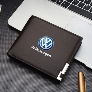 Leather Car Driver License Case Card Holder Men's Wallet For VW Volkswagen GTI Polo Golf Passat Tiguan Arteon Touareg CC Jetta Scirocco