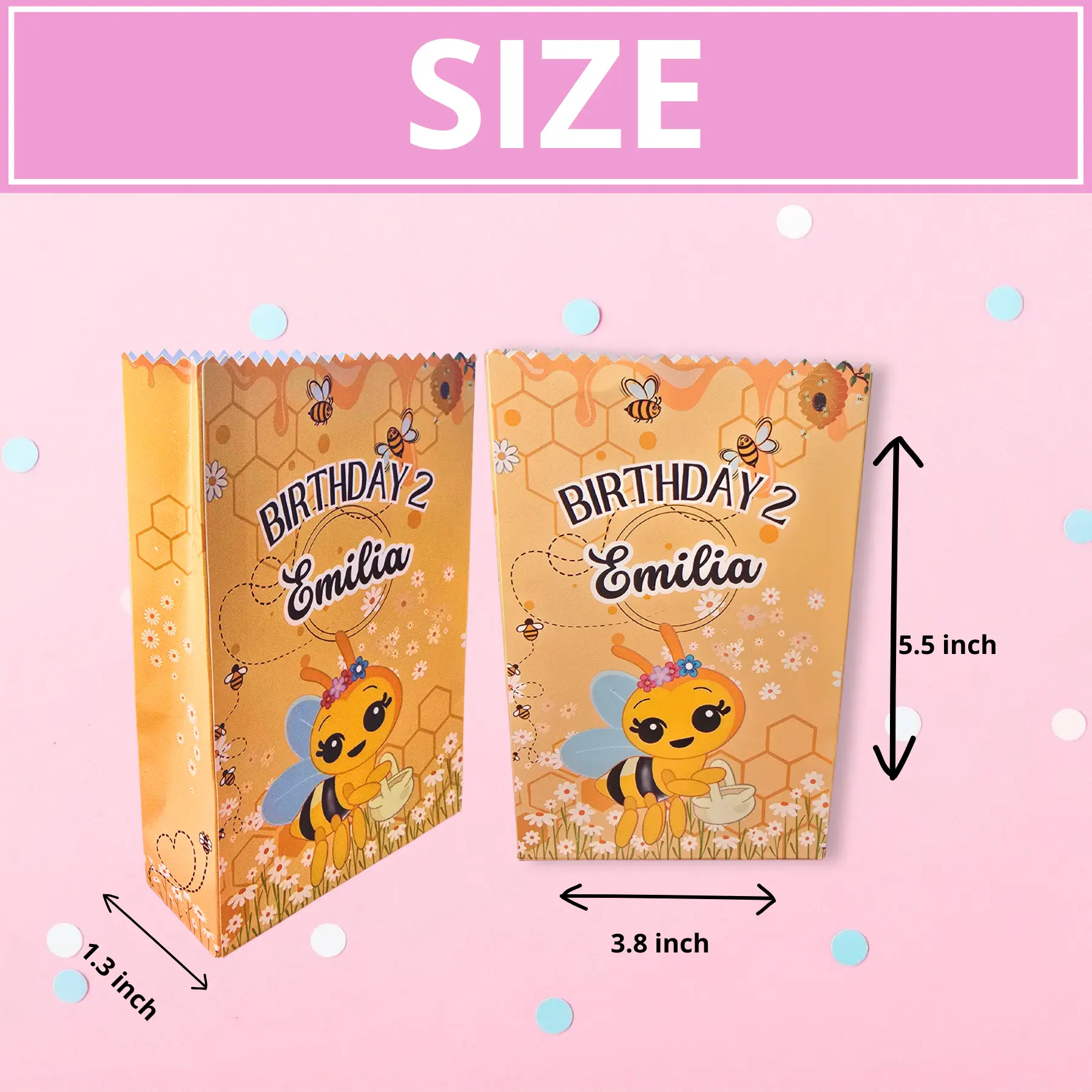 Personalized Mini Snack Bags - Party Supplies, Surprise Gifts Packaging for Children with Customizable Size for Festive Occasions