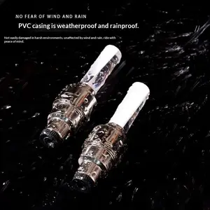 Seven-Color Fan-Shaped Tire Valve Light, Inductive Vibration Mountain Bike Accessory, Easy Installation Cycling Gear, Single Price