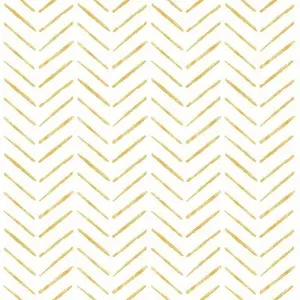 NuWallpaper Ochre Holden Chevron 216"x20.5" Peel & Stick Wallpaper Geometric