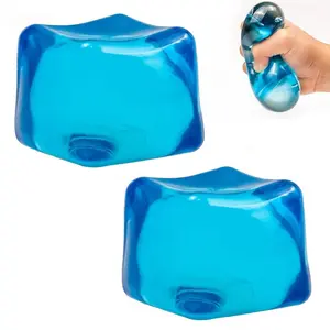 Squishy Sensory Stress Squeezing Cube for Adults: Best Calming Tool to Relieve Anxiety, Vent Mood and Improve Focus, Easter Basket Stuffers for Kids, Goodie Bag Stuffers
