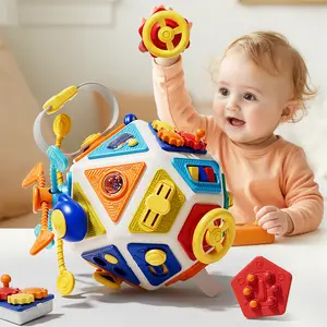 Montessori Busy Cube Sensory Toy for Toddlers, Sensory Activity Board, Travel-Friendly Educational Toy for Ages 1-3, Perfect Christmas & Birthday Gift