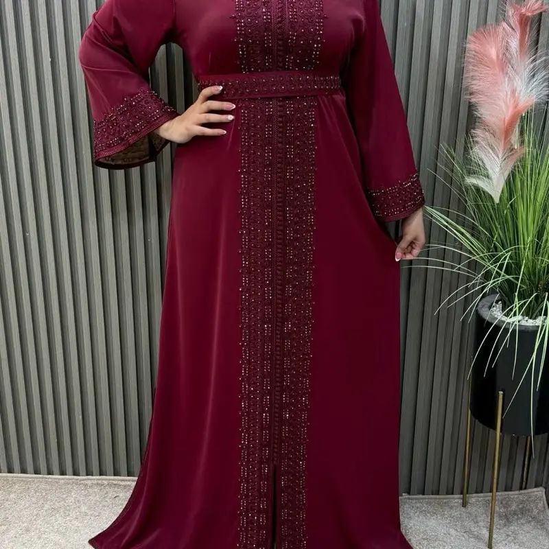 Olive green Moroccan kaftan handmade princess gown Olive green Moroccan kaftan handmade princess gown