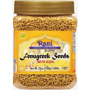 Rani Fenugreek (Methi) Seeds Whole 25oz (1.56lbs) 708g PET Jar, Trigonella foenum graecum ~ All Natural | Vegan | Gluten Friendly | Non-GMO | Kosher