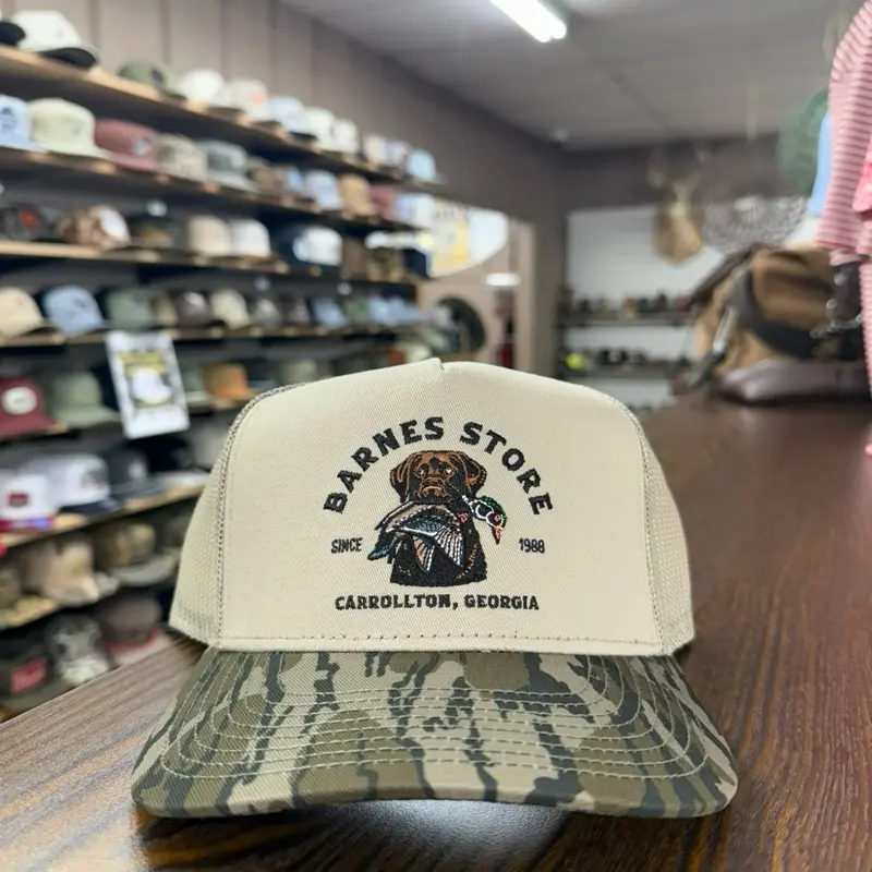 Lab & Woodie Trucker Hat - Khaki/Bottomland