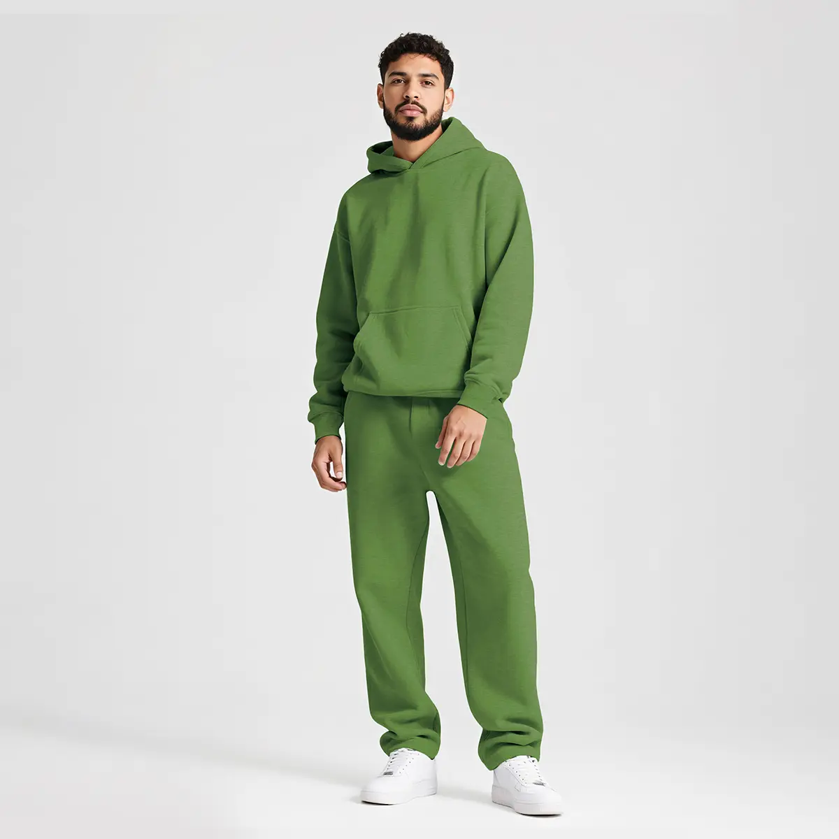 GINGTTO Matching Hoodie Set for Men Winter, 2 Piece Tracksuit, Oversized Hoodie & Sweatpants, Unisex Casual Outfits, Solid Streetwear, Warm Sweatsuit