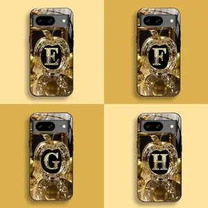 Suitable for [Google Pixel 8] New high-end letter glass mobile phone case New business simple metal paint electroplated glass mobile phone case Affordable price Anti-drop and anti-fingerprint 995