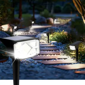 Solar Spot Lights Outdoor, Solar Lights Outdoor Waterproof IP65, Compact Design, Landscape Spotlights for Garden Tree Yard House Pathway Decorations solarlights of