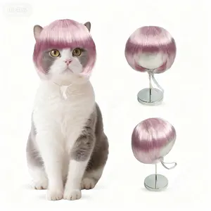 Pet wig, Pet transformation, Pett cosplay ,Pett in wigs ,Funnycat catcosplay,  Funny Dog Cat Cosplay Wig, Pet Wigs for Halloween Christmas Parties, Festivals Dog Wigs for Small Medium and Large Dogs