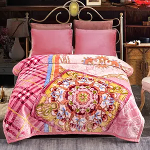2-Ply Raschel Embossed Rose Velvet Polyester Blanket Soft and Cozy Ultra Soft Crystal Velvet Texture Breathable No Pilling Fading Smell Wrinkle Resistant Machine Washable Cold Gentle Cycle Tumble Dry Low