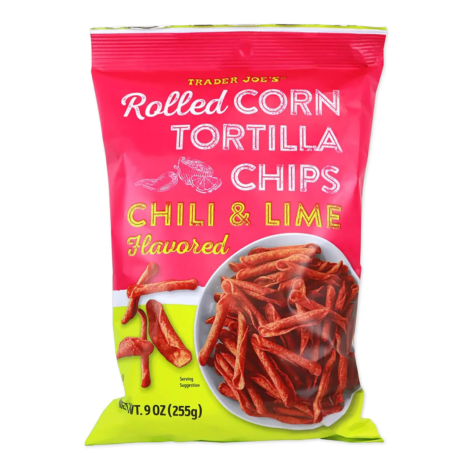 Trader Joe's Chili and Lime Flavored Rolled Corn Tortilla Chips, Takis style Snack