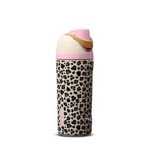 Owala  Leopard Pattern Vacuum Freesip 16 oz Limited Edition Water Bottle NEW IN BOX