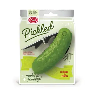 PICKLED - CORKSCREW- Multi-Functional Pickle Shaped Bar Tool - Perfect Stocking Stuffer for Pickle Lovers