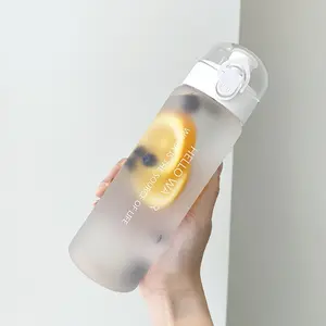 1pc 780ml/26.37oz Round Plastic Water Bottle with Flip Top, PVC-Free, Hand Wash Only, Portable for Climbing & Outdoor Fitness Sports, Water Bottle for Gym