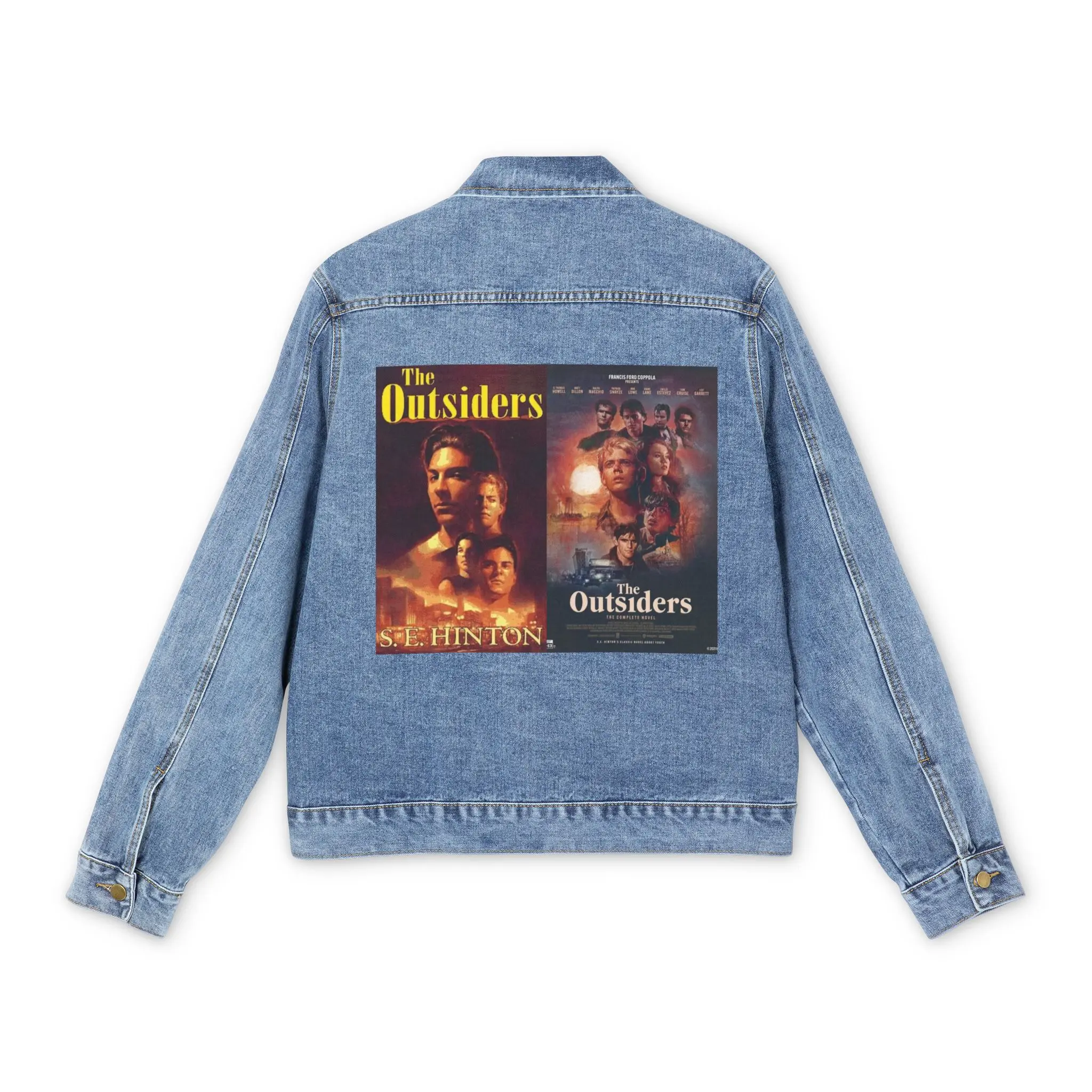 The Outsiders Vintage-Inspired Denim Jacket with The Outsiders Design, Casual Wear, Movie Merch, Unisex Fashion, Retro Style, Gift for Fans