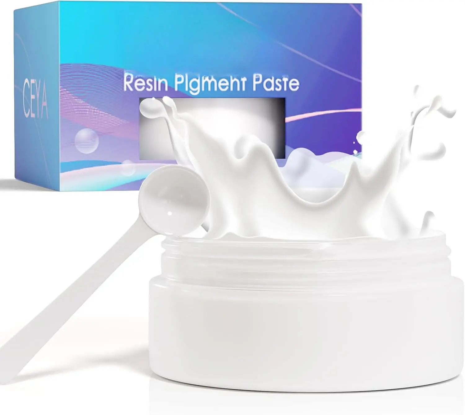 White  Pigment Paste, 3.5oz/100g Epoxy Dye Pigment Opaque Epoxy  Tint Higher Concentrated Colorant for  Coloring, Crafts Tumblers,  ,  Waves Water & Cloud Effects