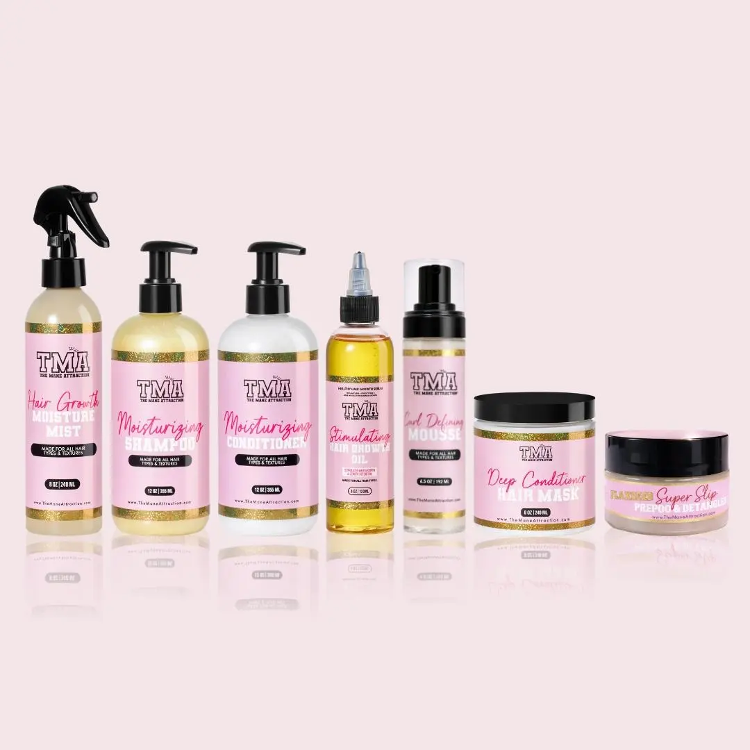 Maximum Moisture Method Complete Hair Hydration System for Dry Brittle Hair with Pre-Poo Shampoo Conditioner Deep Conditioner Moisture Mist Jumbo Stimulating Oil Curl Defining Mousse