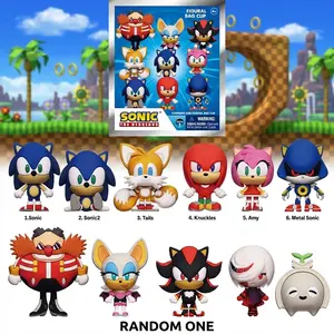 Official Sonic the Hedgehog 3D Foam Bag Clip, Mystery Anime Keychain for Backpacks, Collectible Surprise Gift, Gamer Aesthetic Charm