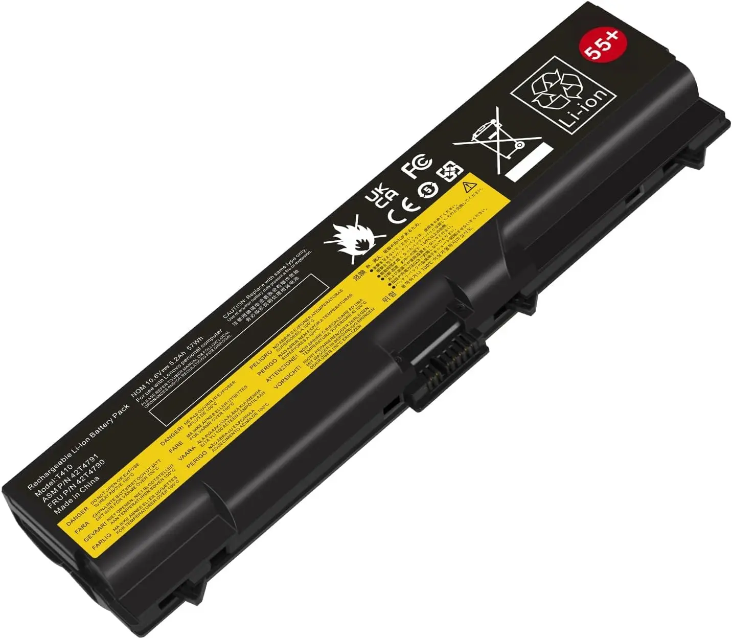 Li-ion Cell 5200mAh DIY Swap Laptop Battery for Lenovo ThinkPad T410 Series, T410i, L410, L510, W510, E425, E525, 05787VJ, 05787XJ