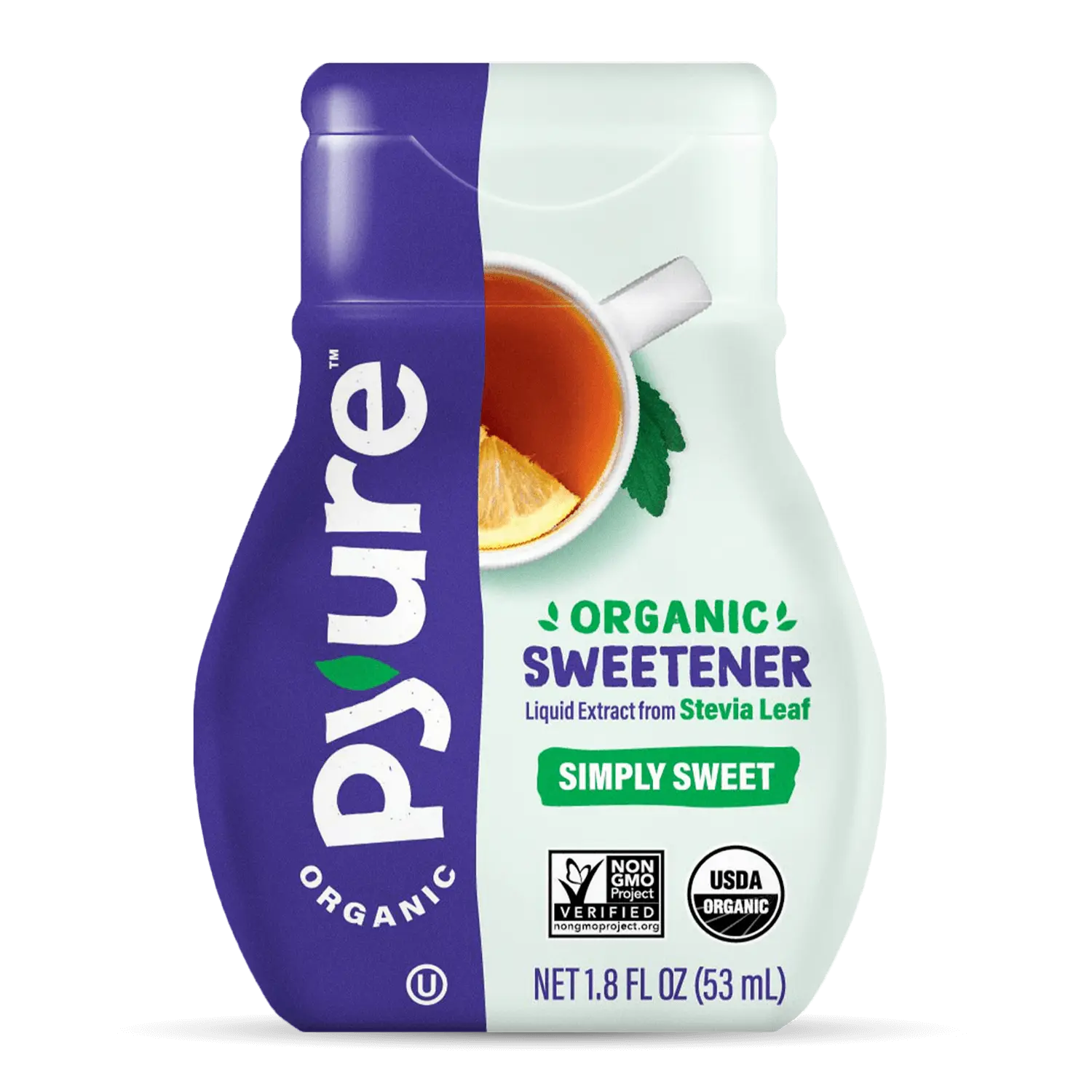 Organic Liquid Stevia Sweetener Drops - Simply Sweet - Zero-Calorie, Plant-Based Sugar Substitute