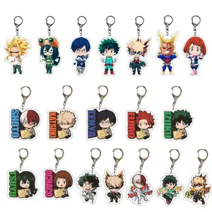 Anime My Hero Academia Keychain Acrylic Men Car Accessories Pendant Cosplay for Women Cute Bag Acrylic KeyRing Gift Trinket Fans