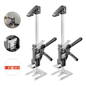 VEVOR Labor Saving Arm Jack, 2 PCS 440 lbs Bearing Capacity, Lifting up to 9.3, Metal Hand Lifting Jack Tool with Magnetic Level, 2 Adjustment Modes, for Door, Window, Furniture, Woodworking, BlackVEVOR Super Brand Day
