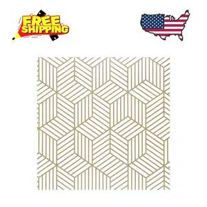 17.71" x 118" Geometric Hexagon Wallpaper Peel and Stick Self Adhesive