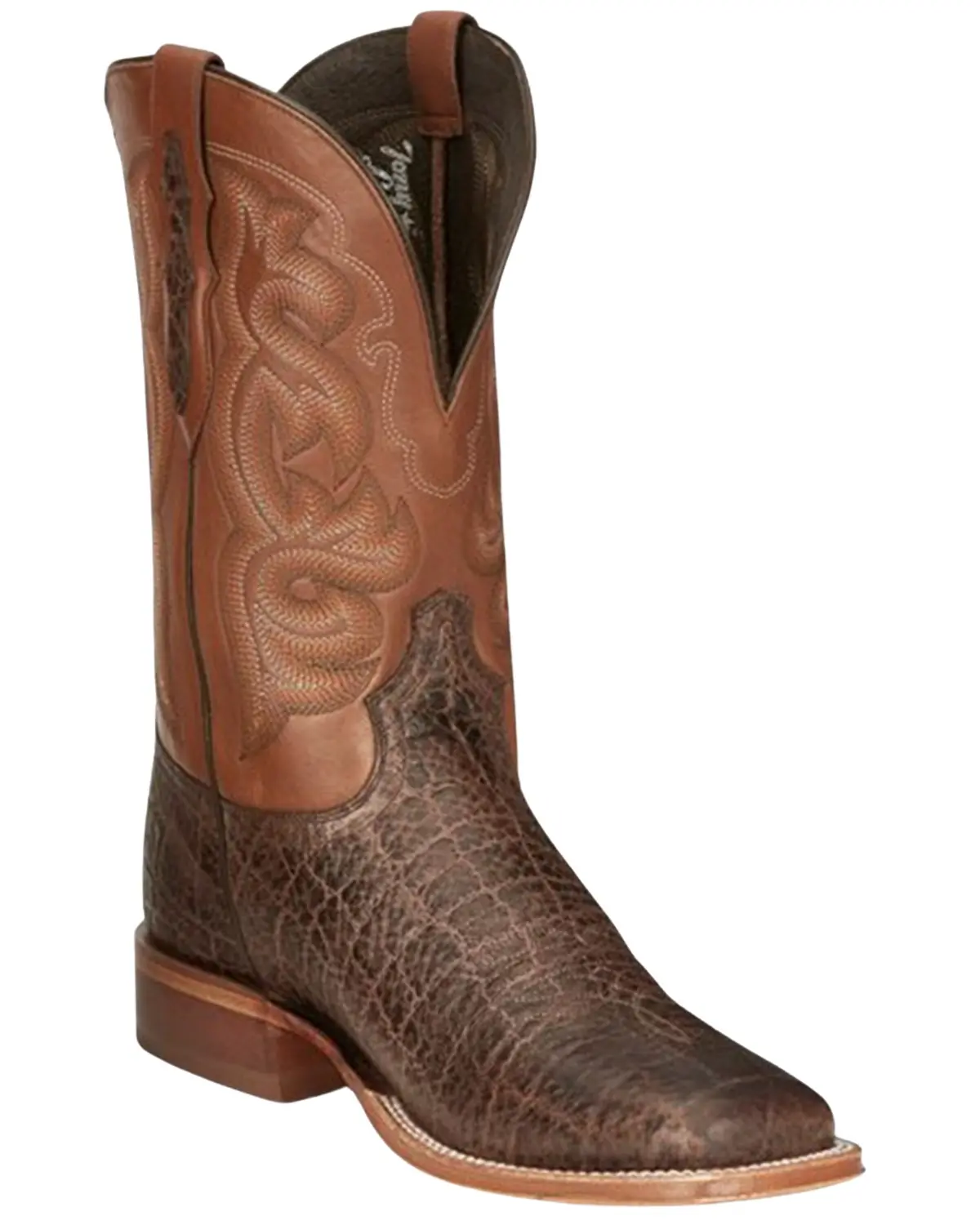 Tony Lama Men's Men'S Rowel Safari Cowhide Leather Western Boot Square Toe - Tl3019