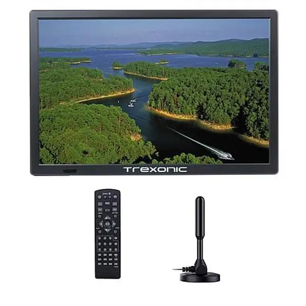 Trexonic Portable Rechargeable 15.4 Inch LED TV