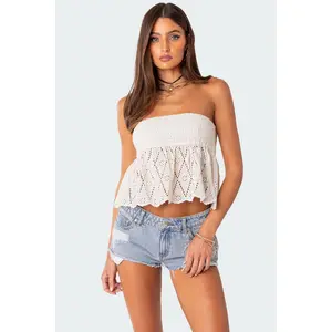 Lacey Cotton Scrunch Tube Top
