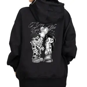 Unisex Pullover Hoodie, Chicano Style "Eye 4 U" Digitally Printed Graphic Top, Comfortable Loose Fit Cotton Blend Fabric