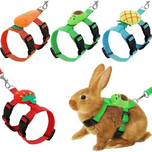 Adjustable Rabbit Harness and Leash Set, Cute Vest-Style Harness and Leash for Small Pets, Ferret Harness, Guinea Pig Harness, with Decorations, Suitable for Rabbits and Other Small Pets: Pet Supplies