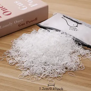 BIGWIG 1000pcs High-Stretch Female Hair Ties, Basic Rubber Bands for Thick Hair, Minimalist Cute Headwear, Daily Wear Accessory for Hairstyles & Party Decor summerwins