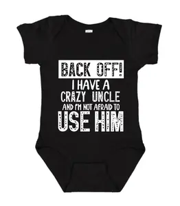 I Have A Crazy Uncle Onesie, Pregnancy Announcement Gift, Cotton Baby Clothes, Funny Bodysuit, Baby item