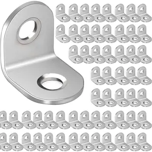 15/30/45pcs L-Shaped 90 Degree Corner Brackets, Durable Fasteners for Furniture Stability, Ideal for DIY Projects & Home Improvement, Sturdy Bracket