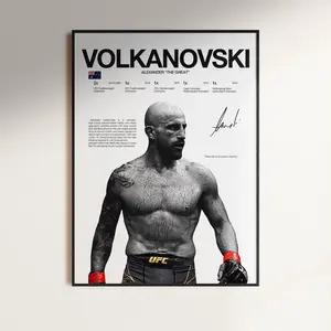 Volkanovski Poster, UFC Wall Print,  Fighter Poster, Gym Poster