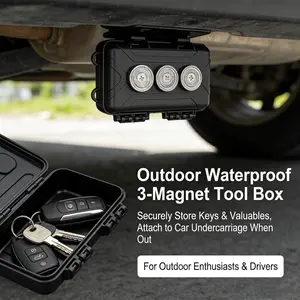 Waterproof Magnetic Hidden Storage Box for Under Car, Strong Magnet Stash Case for Spare Car Key, Cash, Watch, USB Drive, GPS, Gym Accessories, Outdoor Travel, Christmas Gift