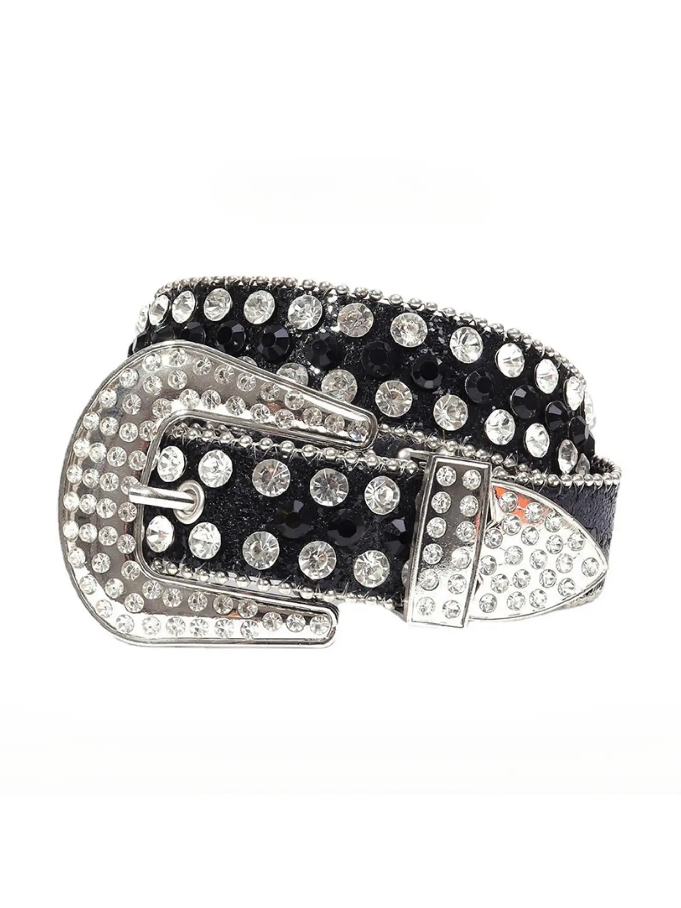 Rhinestone Studded Buckle Belt for Kids & Teens - 75-95cm Adjustable Sparkly Crystal Belt, Shiny Party & Performance Accessory, Decorative Belt, Stylish Belts, Dance Belt, Costume Waist Belt