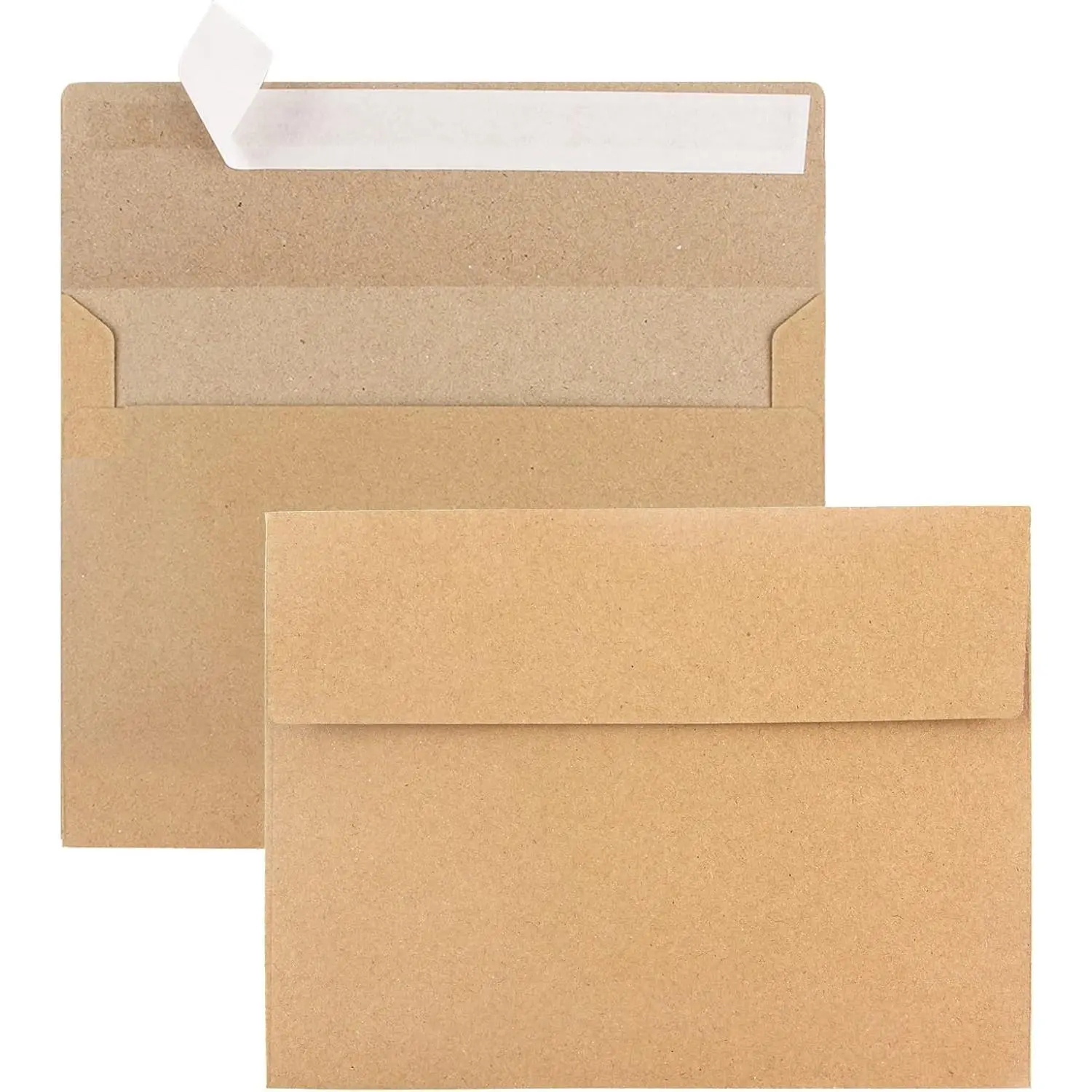 100 Pack  Envelopes,A7 Envelopes,5x7 Envelopes for Invitations,Wedding,  Shower,Brown  Envelopes for Personalize , Birthday Party