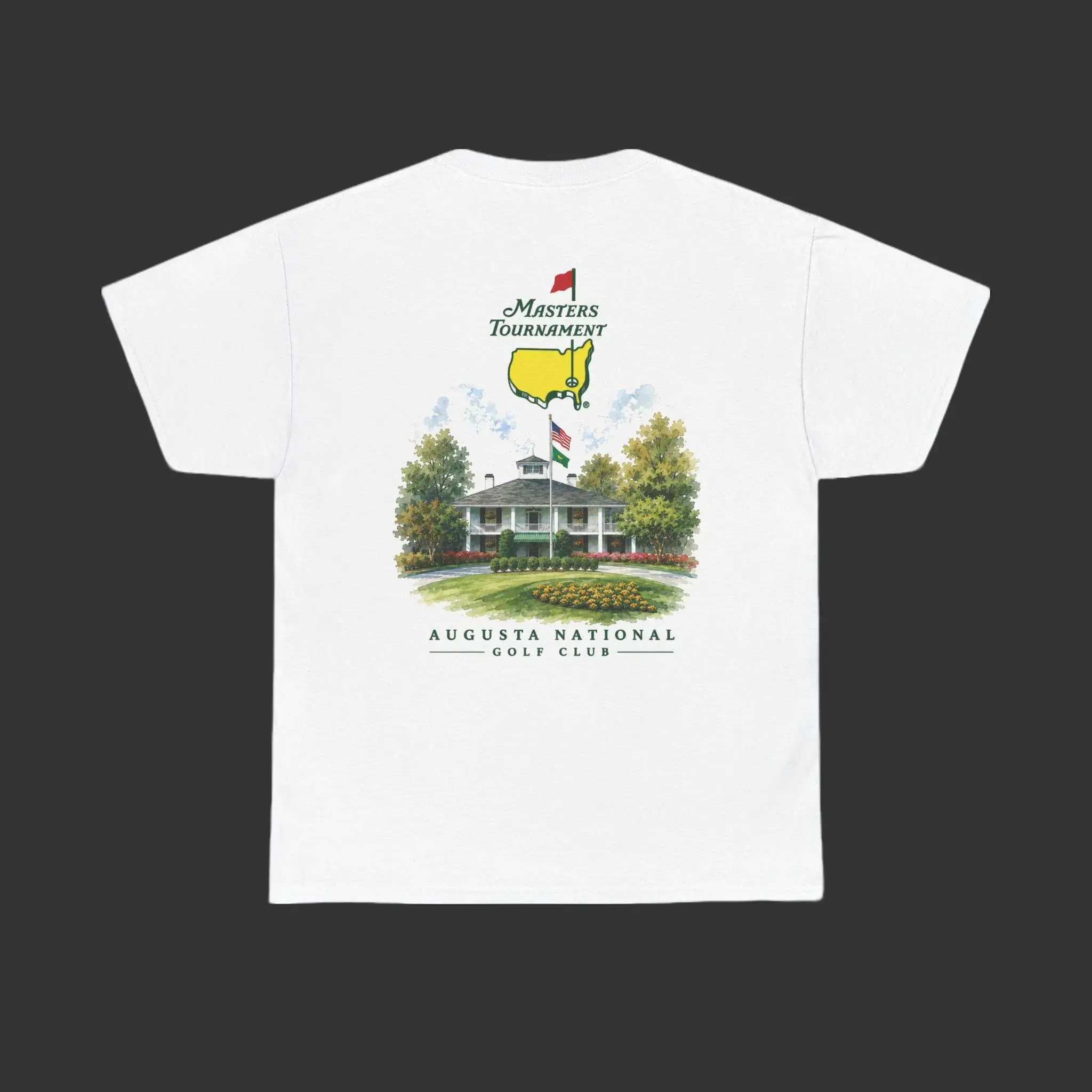 Men's Classic Traditional Short-Sleeve Ribbed Cotton Masters Tournament Graphic T-Shirt