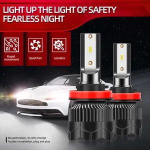 2 Upgraded Car LED Headlights H7 H11 9004 9007 3570-6 Chip Automotive High/Low Beam Super Bright White 16000LM 6000K Bright LED Bulbs Full Beam Car Headlight Bulbs for Car Replacement, Enhancing Visibility and Ensuring Safe Driving