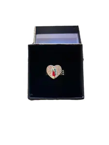 Heart Virgen Mary/San Judas 14k Gold Plated Ring
