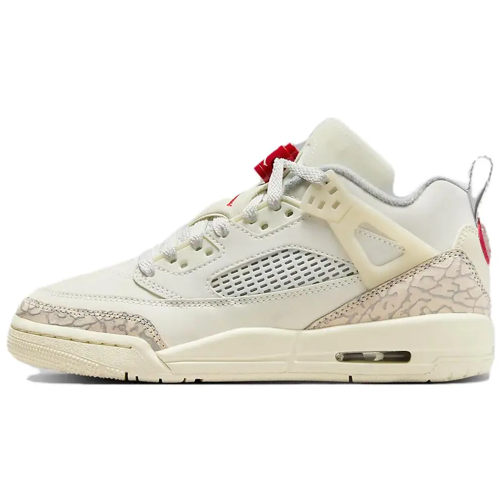 Men's Air Jordan Spizike Low Coconut Milk GS Casual Trainers, All Seasons, Round Toe, Solid Design, US M3.5/EUR 35.5, Style FQ3950-100, No