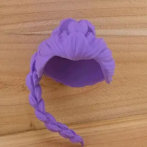 Collectible purple wig for plush doll