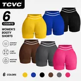 TCVC Women's High-Waisted Gym Multicolor Shorts - Butt Lifting, Tummy Control, Curve Fit | Holiday Workout Outfit, High-Waisted Tummy-Control Shorts, Hidden Scrunch Butt Lifting Skinny Pants, Cycling Shorts Curve, Perfect for Spring & Summer Outfits Athle
