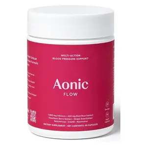 Aonic Flow - 90 Capsules for 30-Day Supply - Supports Balance Energy & Cardiovascular Wellness - Vegan Non-GMO - Hibiscus Beetroot CoQ10 - Cardiovascular Support, Healthcare, Natural