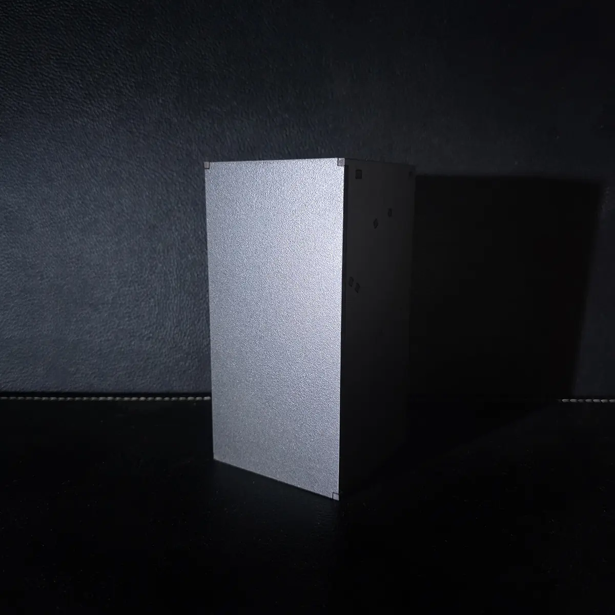 Dice Tower - Noir Matte Black Construction with Customizable Leather Insert for Unforgettable Gaming
