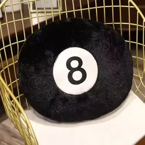 1pc Table Stuffed Billiard Soft Plush Ball, Gift Decor Pool Adult Sofa Backrest Bed Pillow, Home Decorative Cushion Simulation Cushion